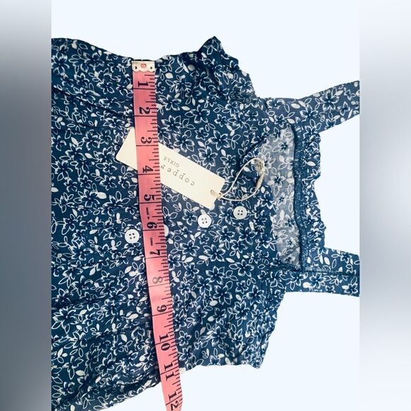 NWT CHILDREN’S COPPER KEY BLUE & WHITE FLOWER SUMMER STRAP MAXI DRESS SIZE: S - Picture 8 of 8